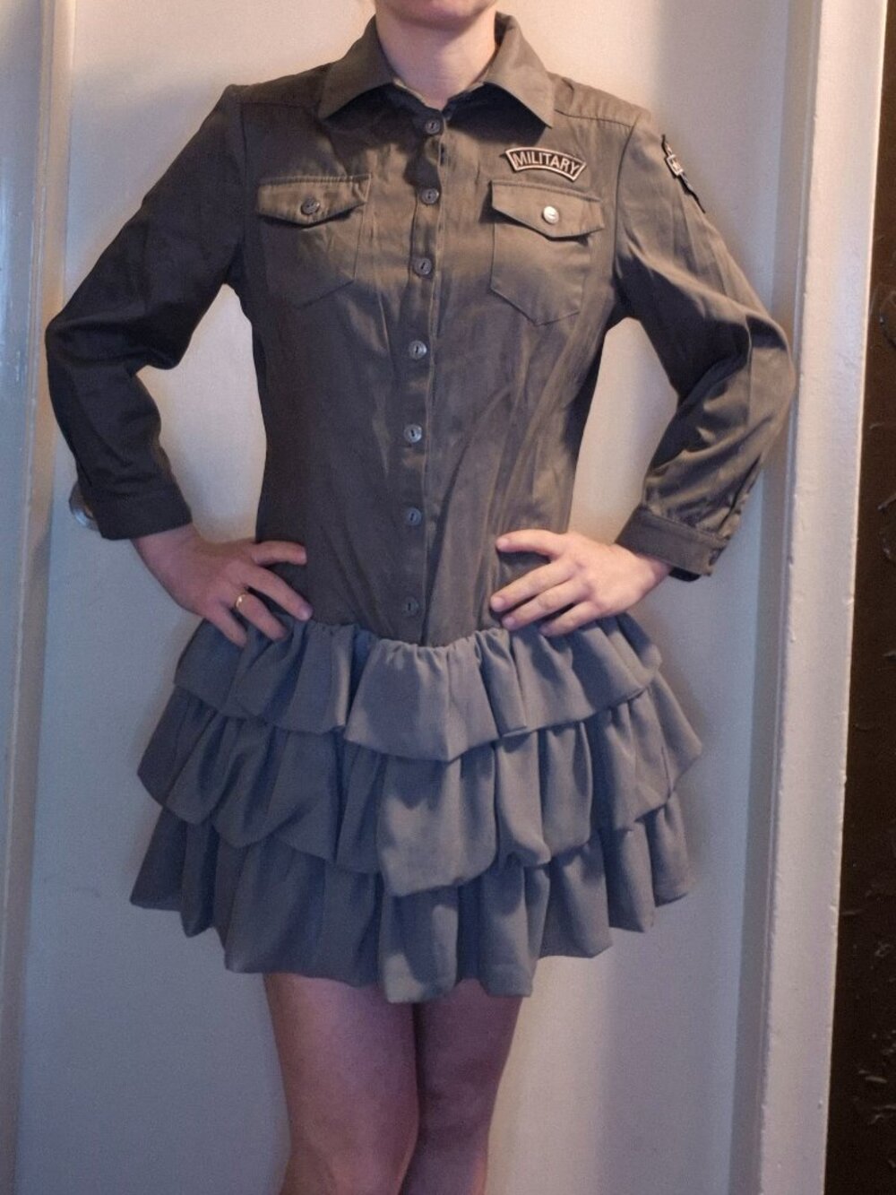 By o La La Military Style Dress